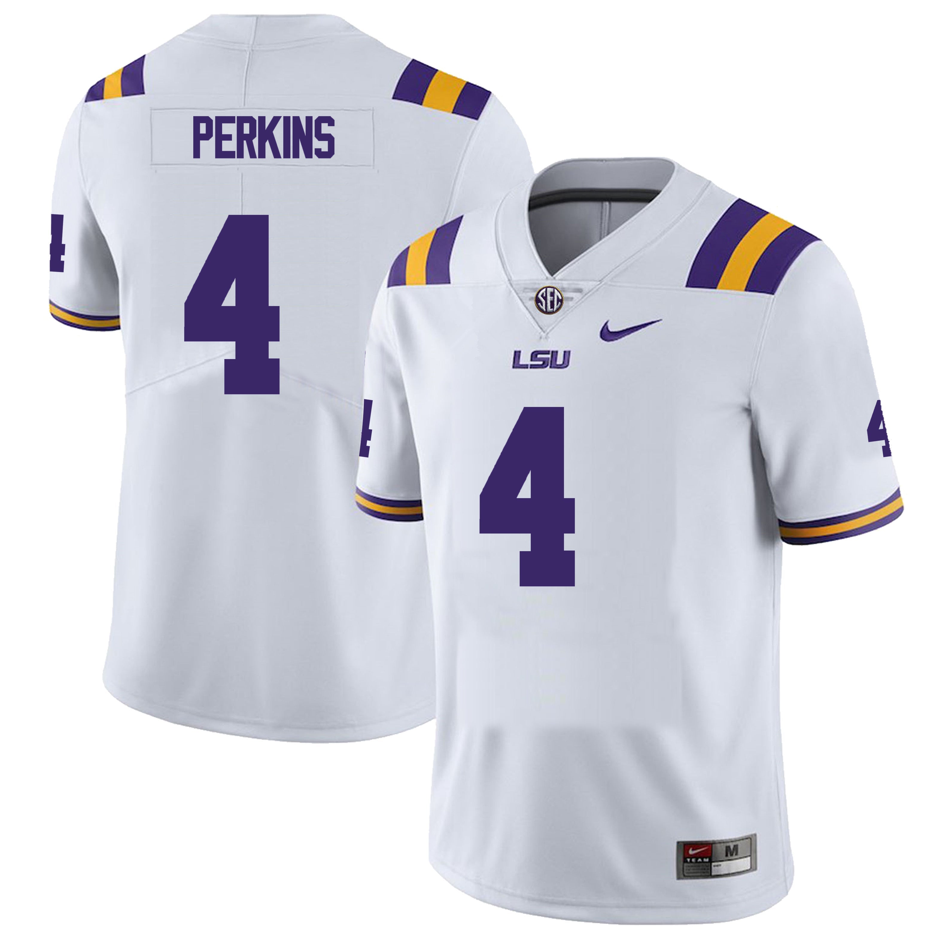 LSU Tigers Harold Perkins Jersey #4 College Football Stitched