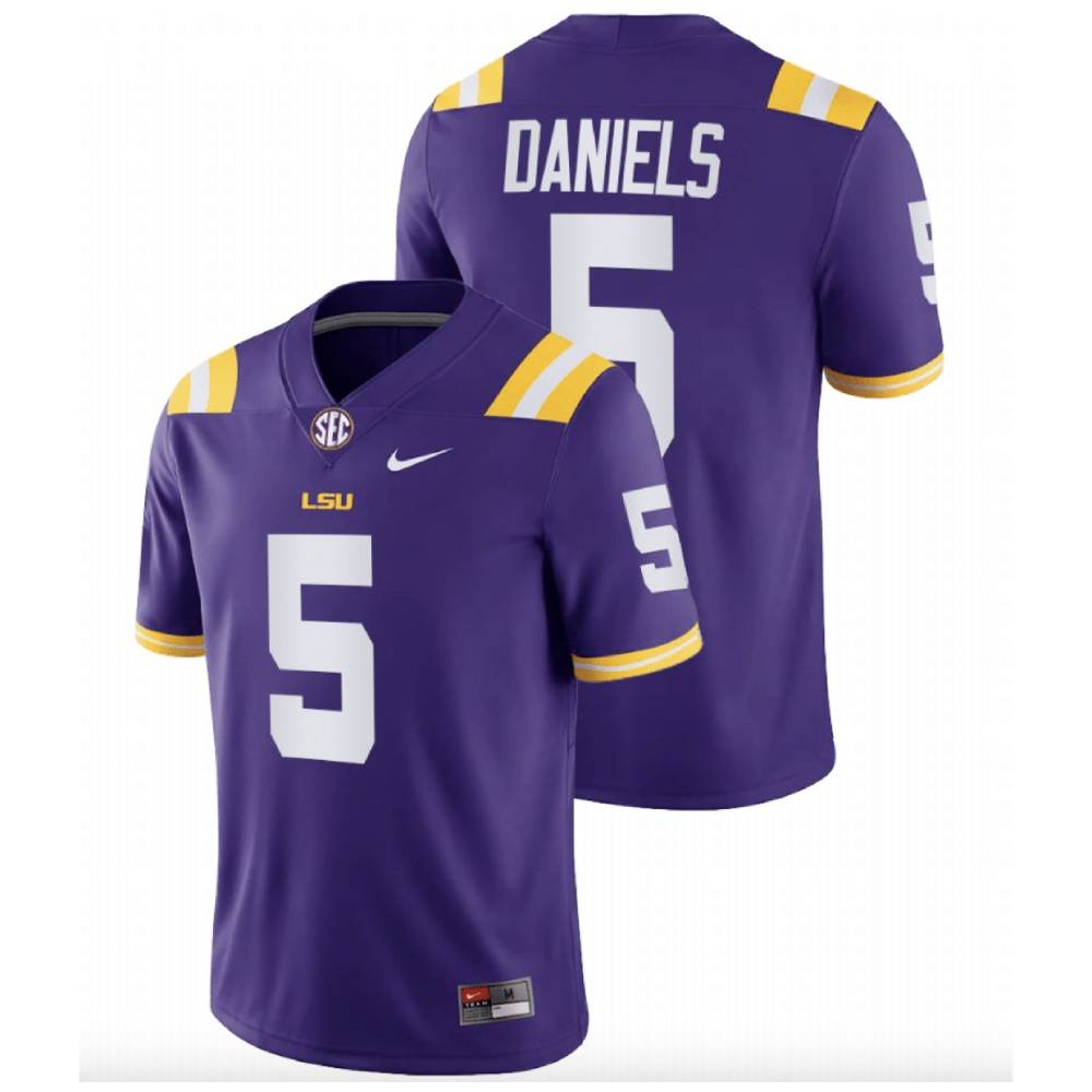 LSU Tigers Jayden Daniels Jersey #5 College Football Stitched