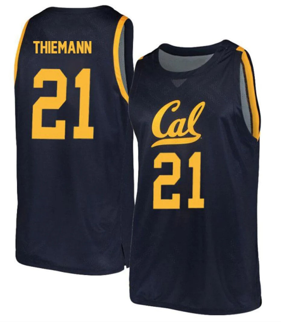 Lars Thiemann Jersey California Golden Bears College Basketball #21