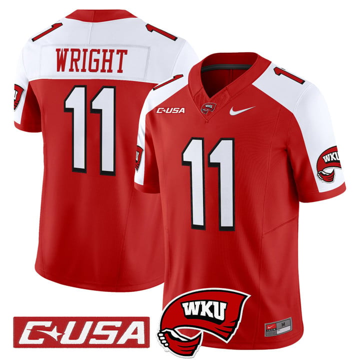 La'Vell Wright Jersey #11 Western Kentucky Hilltoppers 2025 Stitched