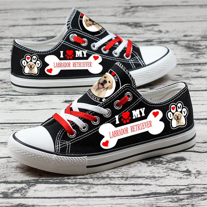 Labrador Retriever Canvas Sneakers Shoes For Men Women Fans