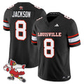 Lamar Jackson Jersey #8 Louisville Cardinals 1980s Throwback Stitched