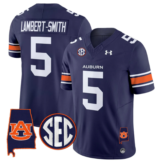 Lambert-Smith Jersey #5 Auburn Tigers 2025 Alabama Patch Stitched