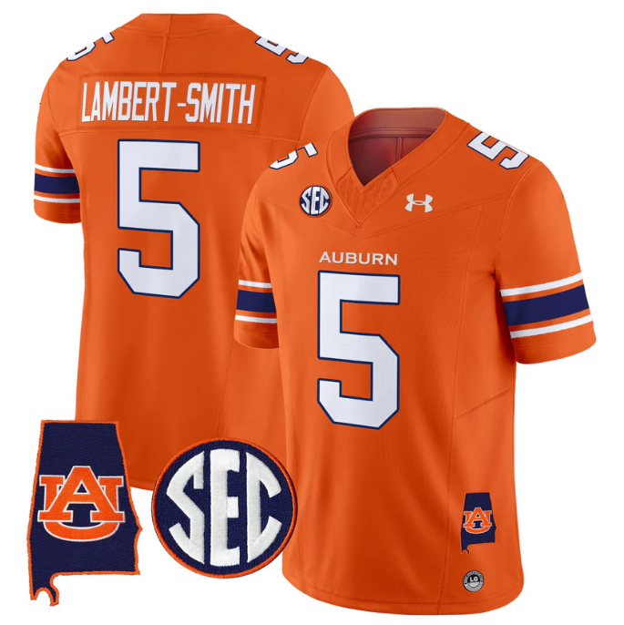 Lambert-Smith Jersey #5 Auburn Tigers 2025 Alabama Patch Stitched