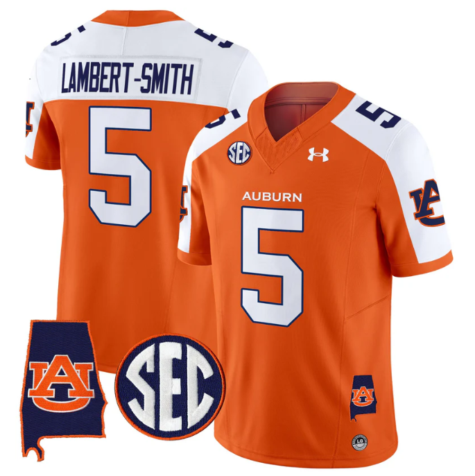 Lambert-Smith Jersey #5 Auburn Tigers 2025 Alabama Patch Stitched