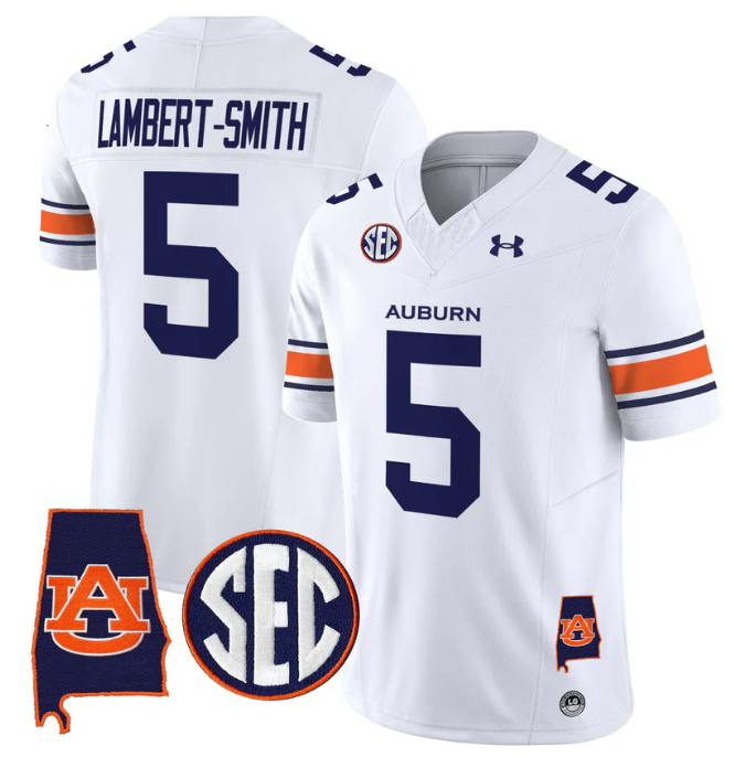 Lambert-Smith Jersey #5 Auburn Tigers 2025 Alabama Patch Stitched