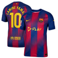 Lamine Yamal #10 FC Barcelona x Ed Sheeran 2025-26 Home Match Jersey – Red blue