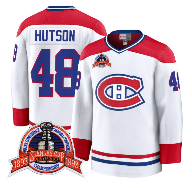 Lane Hutson Jersey #48 Montreal Canadiens Timeless Premium Stitched 1992