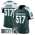 Lansing Jersey #517 Michigan State Spartans 2025 Vapor Stitched Green Alter