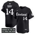 Larry Doby Jersey #14 Cleveland Indians Gothic Iron Edition Stitched