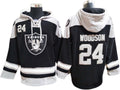 Las Vegas Raiders #24 Charles Woodson Black Lacer Pullover Hoodie