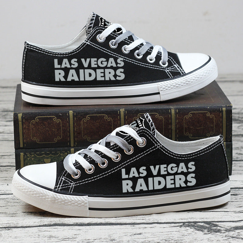 Las Vegas Raiders Low Top Canvas Sport Sneakers Shoes For Men Women Fans