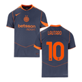 Lautaro Martínez 10 Inter Milan 2025-26 Third Match Jersey – Gray