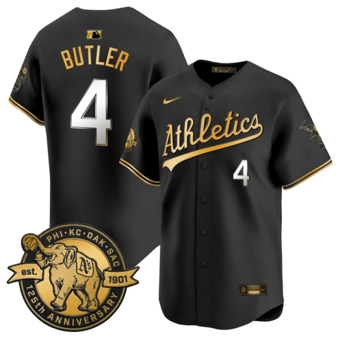 Lawrence Butler Jersey #4 Oakland Athletics 125th Anniversary Stitched