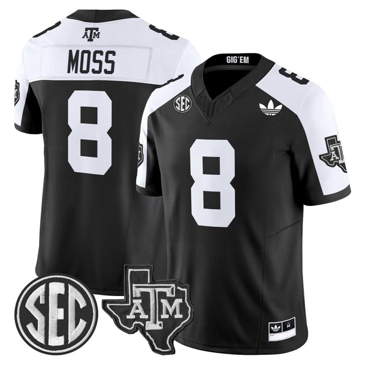 Le'Veon Moss Jersey #8 Texas A&M Aggies 2025 Vapor V2 Stitched
