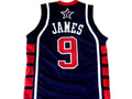 Lebron James Jersey #9 Team USA Basketball Navy Blue
