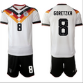 Leon Goretzka Jersey #8 Germany Team 2025-26 White Home Soccer Suit