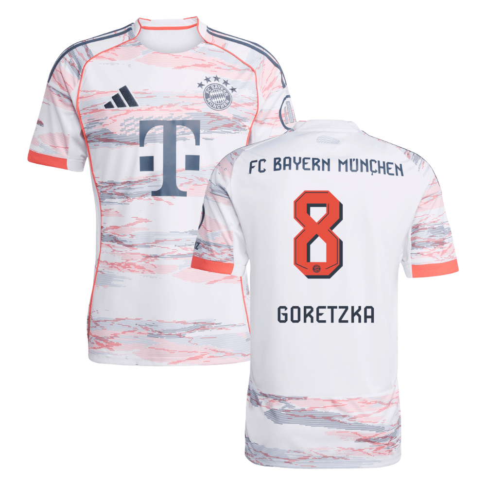 Leon Goretzka #8 Bayern Munich 2025-26 Away Men Jersey – White