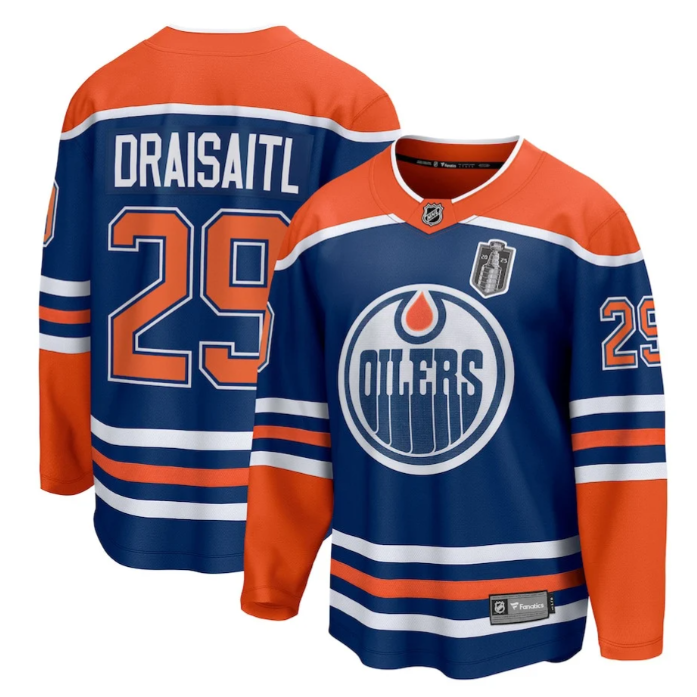 Leon Draisaitl 29 Edmonton Oilers 2025 Stanley Cup Final Home Breakaway Men Jersey