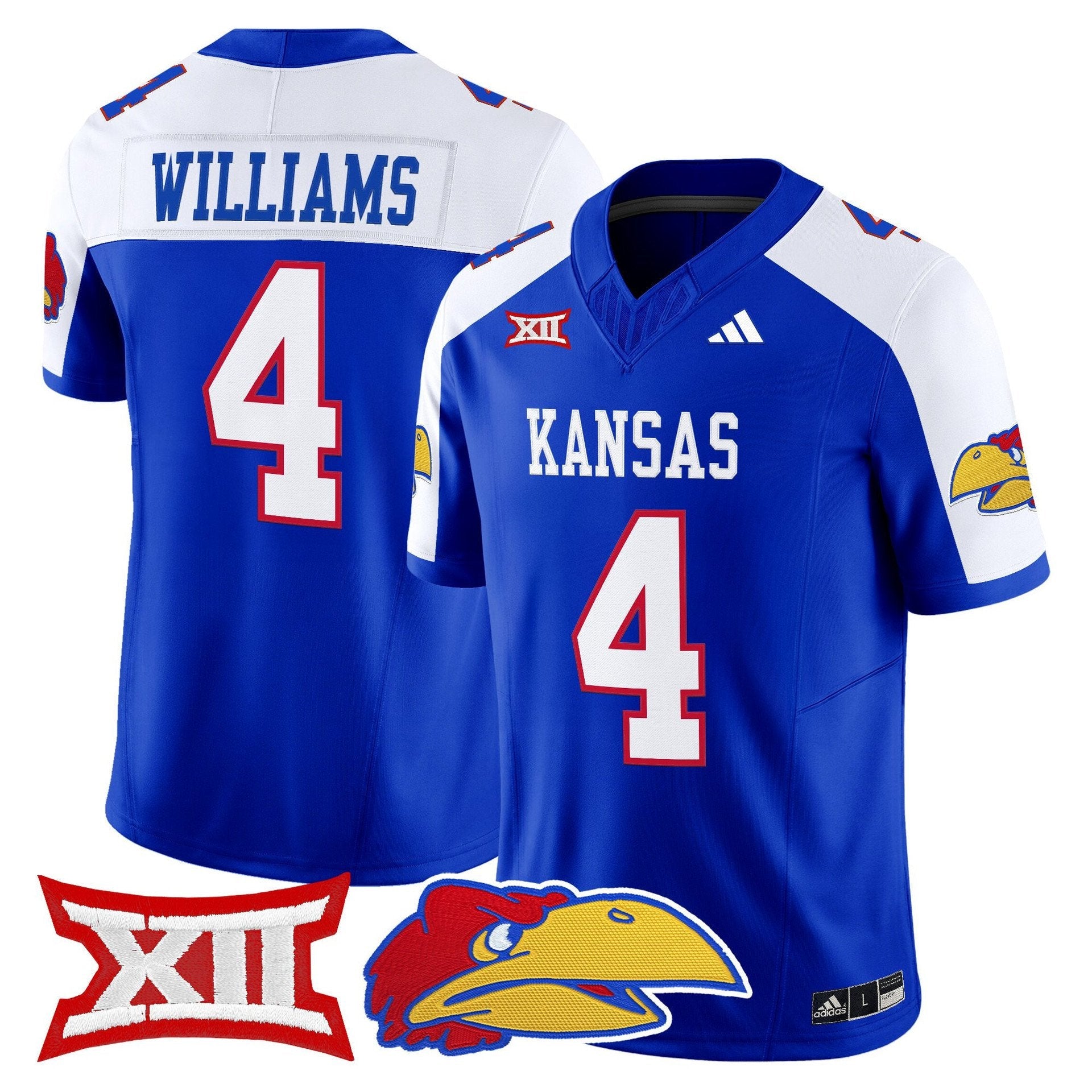 Leshon Williams Jersey #4 Kansas Jayhawks 2025 Vapor Limited Stitched