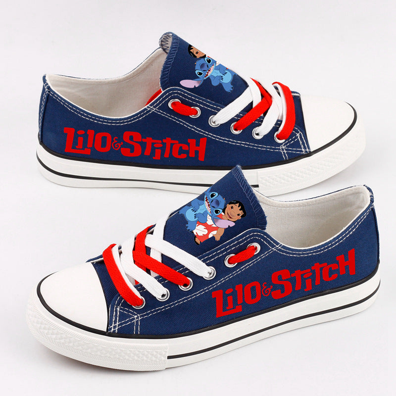 Lilo & Stitch Low Top Canvas Sport Sneakers Shoes For Men Women Fans