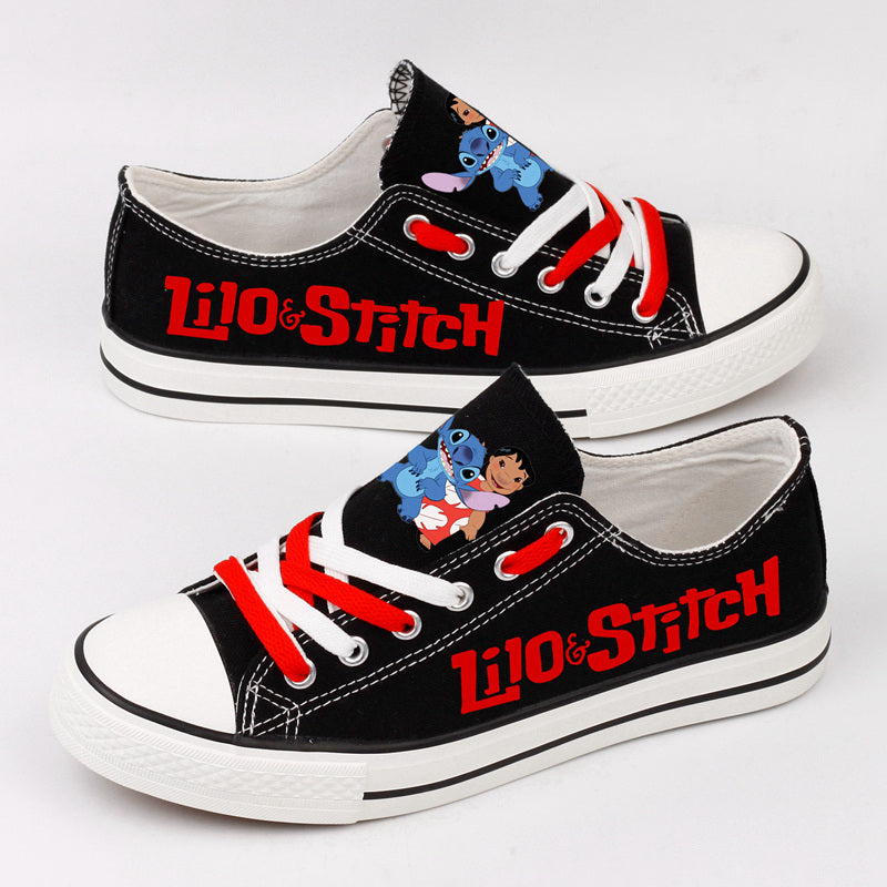 Lilo & Stitch Low Top Canvas Sport Sneakers Shoes For Men Women Fans