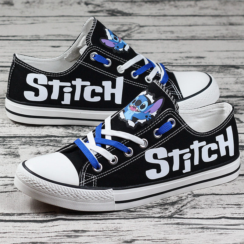 Lilo & Stitch Low Top Canvas Sport Sneakers Shoes For Men Women Fans