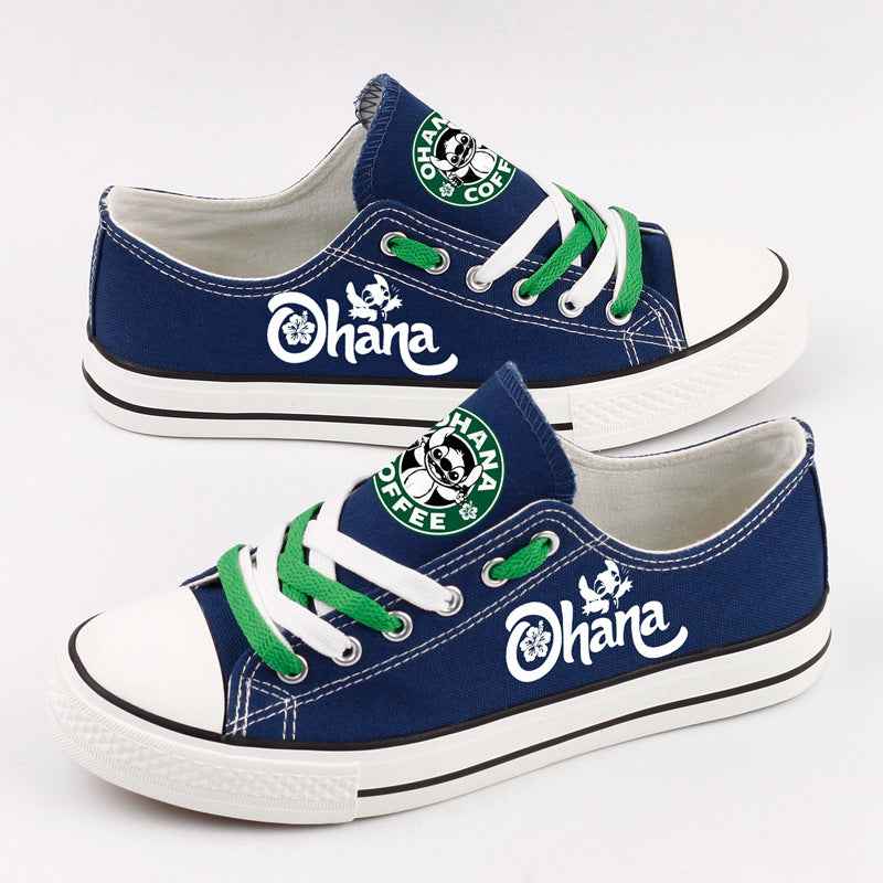 Lilo & Stitch Low Top Canvas Sport Sneakers Shoes For Men Women Fans
