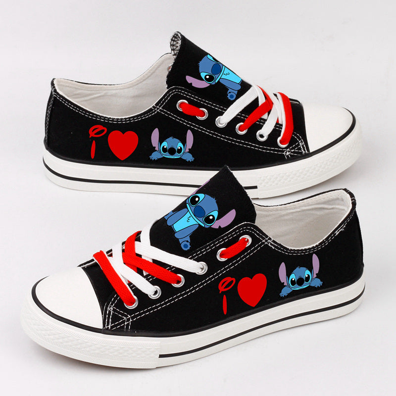 Lilo & Stitch Low Top Canvas Sport Sneakers Shoes For Men Women Fans