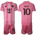 Lionel Messi Jersey #10 Inter Miami CF Pink Home 2025 - 26 Soccer Suit