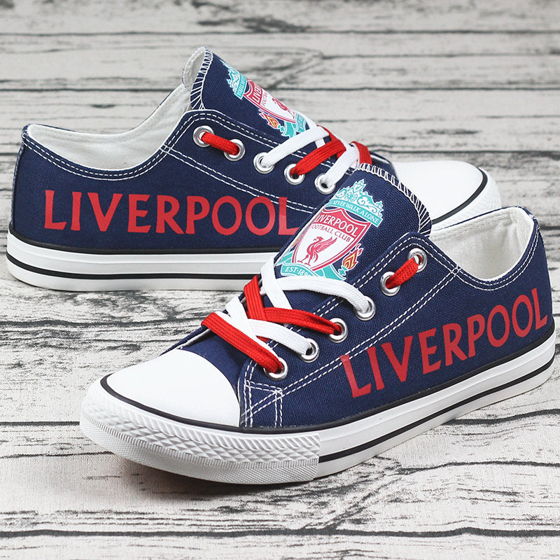 Liverpool Low Top Canvas Sport Sneakers Shoes For Men Women Fans