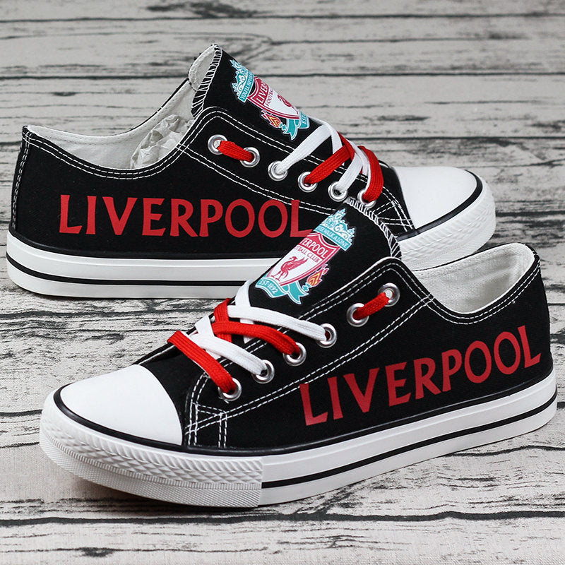 Liverpool Low Top Canvas Sport Sneakers Shoes For Men Women Fans