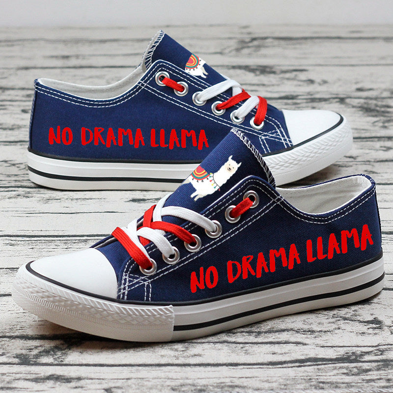 Llama Canvas Sneakers Shoes For Men Women Fans