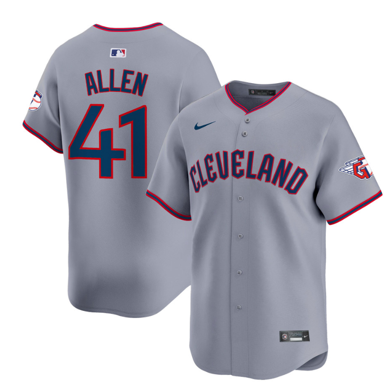 Logan Allen Jersey #41 Cleveland Guardians 2025 Vapor Premier Limited All Stitched