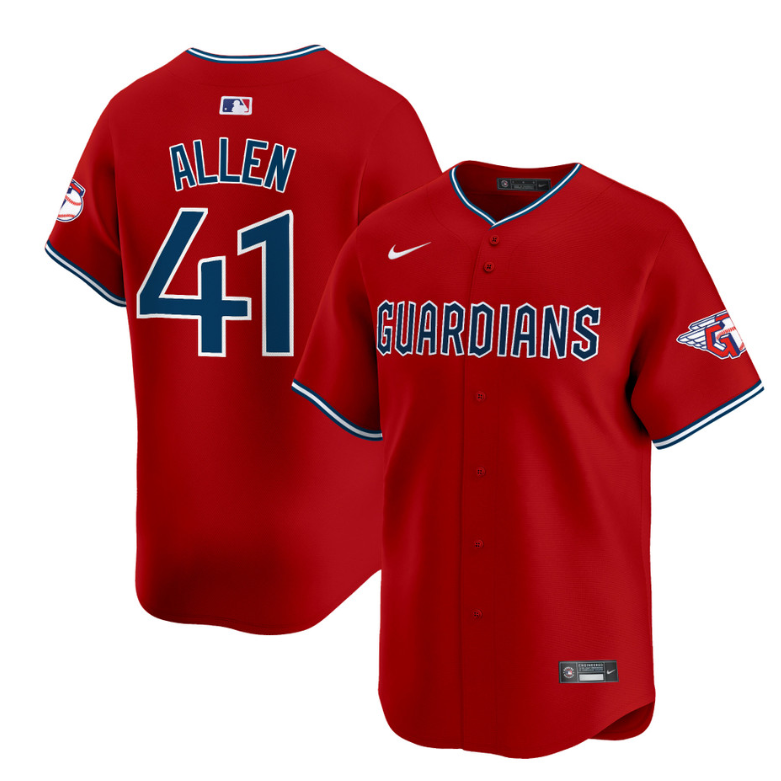 Logan Allen Jersey #41 Cleveland Guardians 2025 Vapor Premier Limited All Stitched