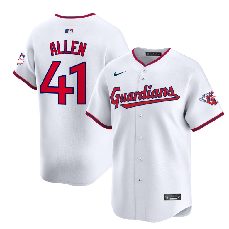 Logan Allen Jersey #41 Cleveland Guardians 2025 Vapor Premier Limited All Stitched