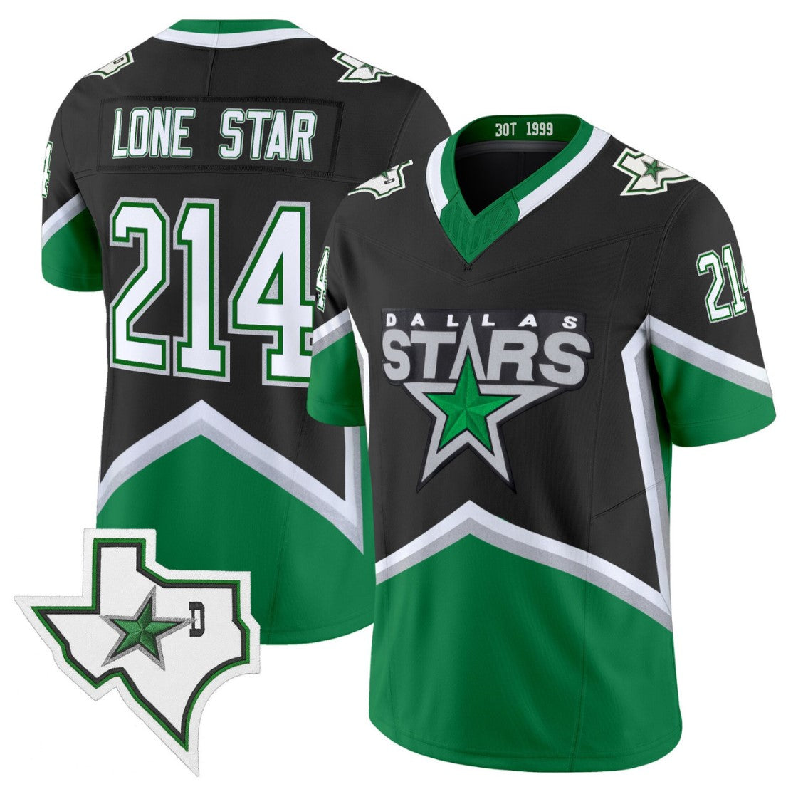 Lone Star Jersey #214 Dallas Stars 99 Throwback Vapor Football Style Stitched
