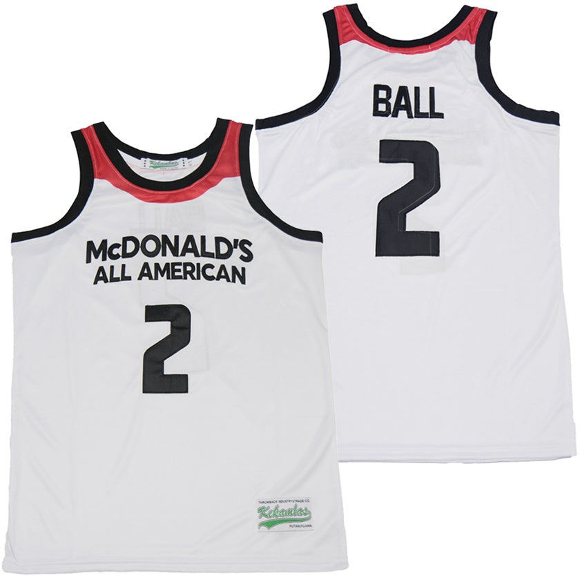Lonzo Ball #2 Mcdonalds Movie Basketball Jersey White