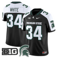Lorenzo White Jersey #34 Michigan State Spartans 2025 Vapor Stitched Black Alter
