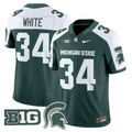 Lorenzo White Jersey #34 Michigan State Spartans 2025 Vapor Stitched Green Alter