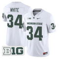 Lorenzo White Jersey #34 Michigan State Spartans 2025 Vapor Stitched White