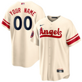 Los Angeles Angles Cream Custom Jersey - All Stitched