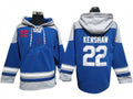Los Angeles Dodgers #22 Clayton Kershaw Blue Pullover Hoodie