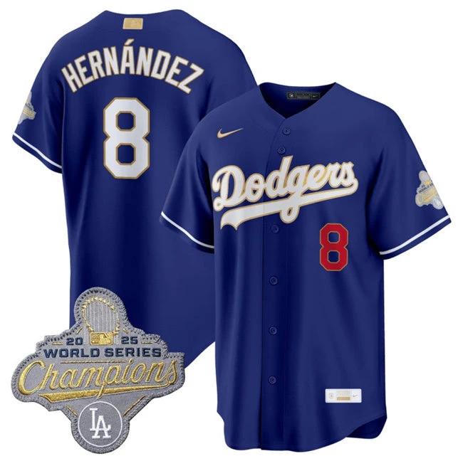 Los Angeles Dodgers #8 Enrique Hernández Royal 2026 Gold Stitched Jersey
