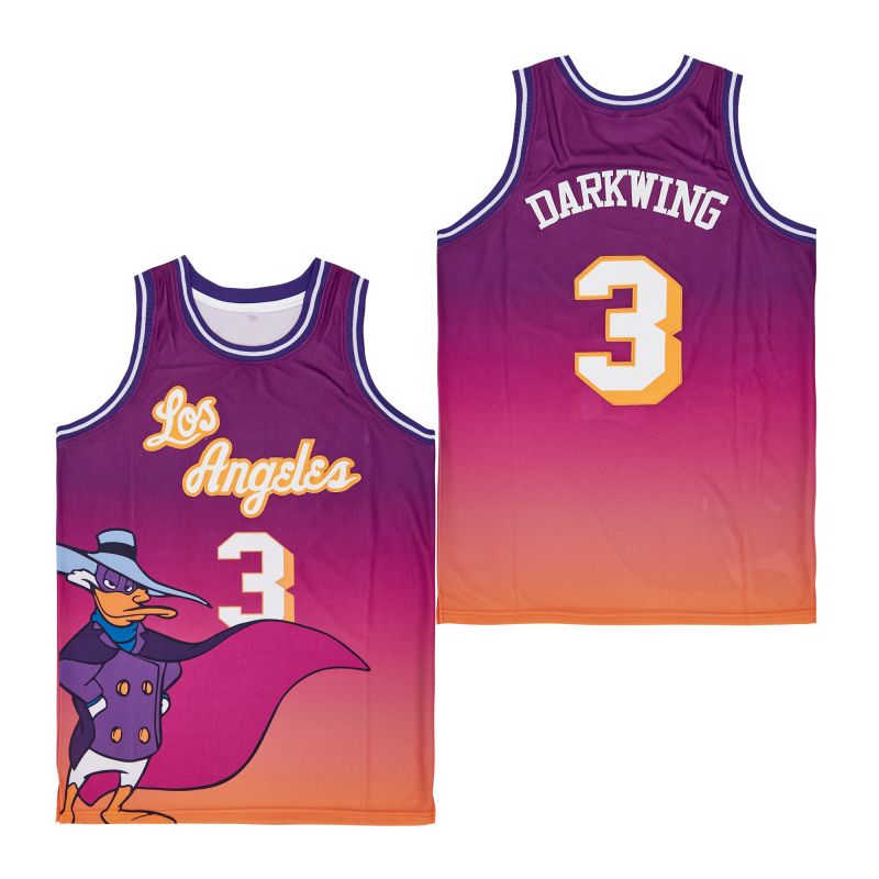Los Angeles #3 Darkwing Movie Basketball Jersey Black