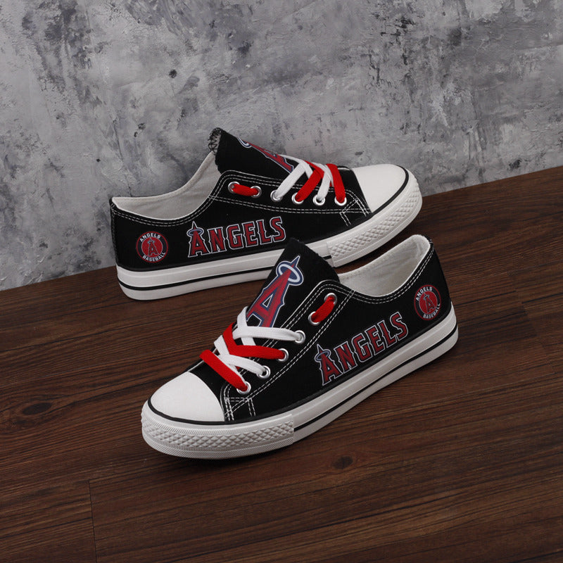 Los Angeles Angels Limited Print Low Top Canvas Shoes Sport Sneakers For Men Women Fans
