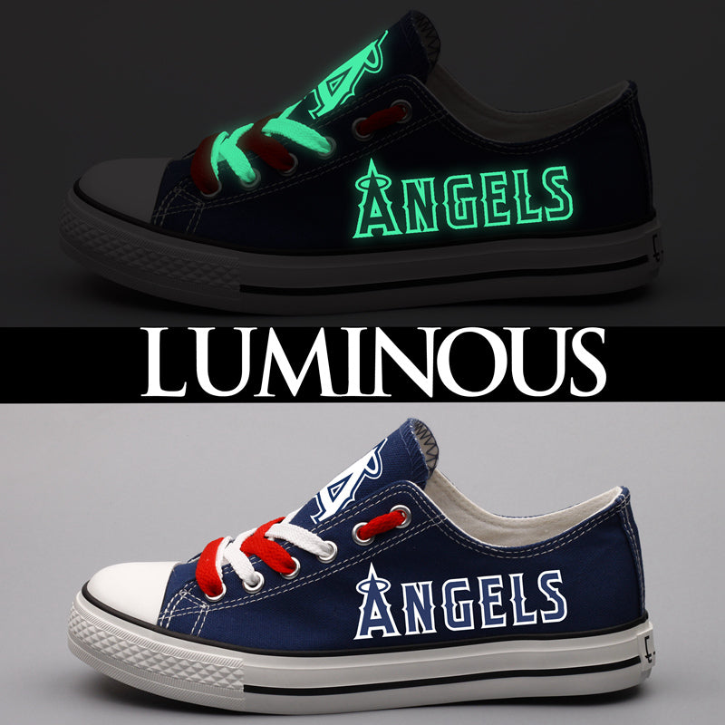 Los Angeles Angels Limited Print Low Top Canvas Shoes Sport Sneakers For Men Women Fans
