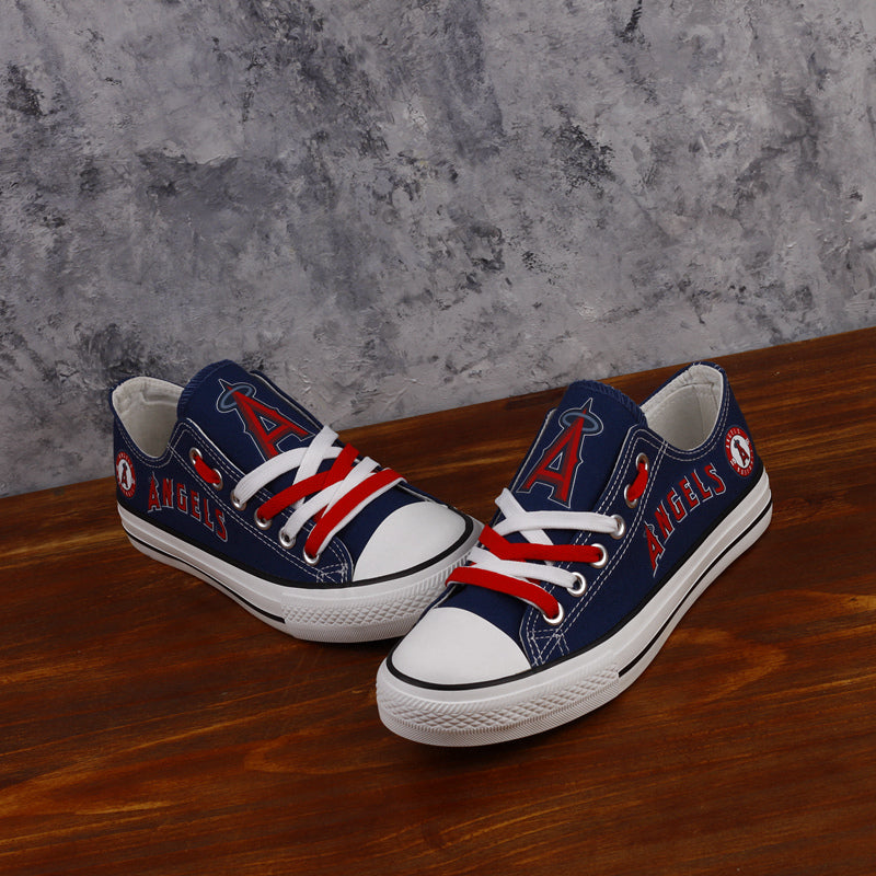 Los Angeles Angels Limited Print Low Top Canvas Shoes Sport Sneakers For Men Women Fans