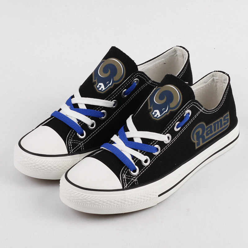Los Angeles Rams Low Top Canvas Sport Sneakers Shoes For Men Women Fans