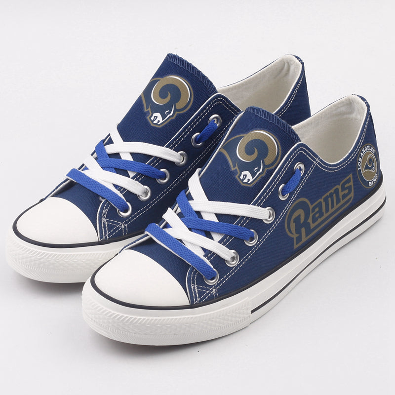 Los Angeles Rams Low Top Canvas Sport Sneakers Shoes For Men Women Fans